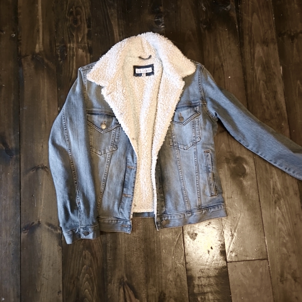 LoftBlue Denim Jacket with White Sherpa Lining